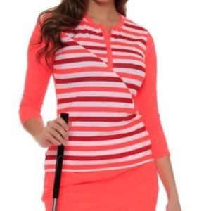 EP SPORT | Golf Orange Mahalo Stripe Performance M